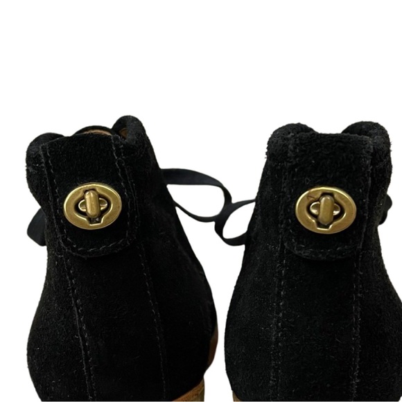 Coach Nikol Black Suede Booties Boots - Picture 5 of 14